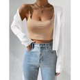 thumbnail image 3 of Women's Open-Front Cropped Knit Cardigan, Long Sleeve Lightweight Sweater, 3 of 5