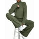 thumbnail image 1 of Conjuntos de 2 Piezas para Mujer para Otoño: Suéter de Punto de Viaje, Pantalones Anchos y Chándal para Estar en Casa. Verde XL, 1 of 7