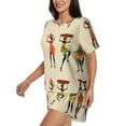 thumbnail image 2 of Lsque African Women Women's Short-Sleeved Pajama Set - 2 Piece Soft and Lightweight Sleepwear Set-XX-Large, 2 of 9
