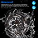 thumbnail image 5 of Relojes para hombre Cronógrafo Acero inoxidable Resistente al agua Fecha Reloj de cuarzo analógico Relojes de pulsera de negocios para hombres, 5 of 6