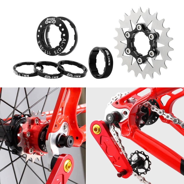 Cassette perfecl Acero Cog Piñón Fijo 22T Adaptador 7-10s Hub Freewheel negro