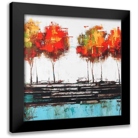Atelier B Art Studio 12x12 Black Modern Framed Museum Art Print Titled - MODERN STYLE TREES