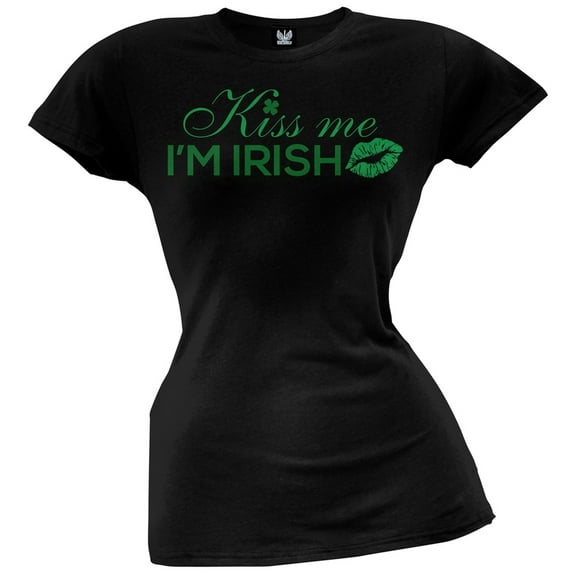 Kiss Me I'm Irish Juniors T-Shirt - Small