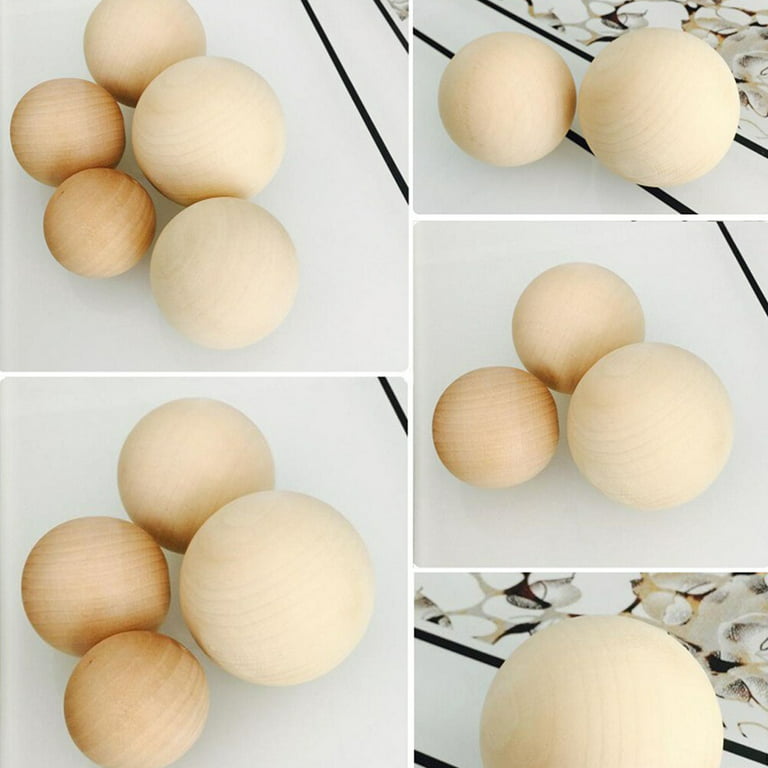 Wooden Balls Natural Craft Wood Ball Sphere Round Dia 6mm 8 10 12 15 18  20~90mm