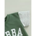 thumbnail image 6 of Toddler Baby Boy Summer Clothes 3M 6M 12M 18M 24M 3Y Contrast Color Letter T Shirt Top with Pocket Shorts Cute Newborn Outfits, 6 of 10