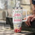 thumbnail image 4 of Book Lovers Tumbler for Book Lovers Gift Ideas -40oz Insulated Tumbler With Handle and Straw (Books 2), 4 of 6