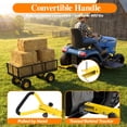 thumbnail image 3 of Firstness Heavy Duty Garden Cart, 900 lbs Capacity Garden Wagon with ATV/Tractor Hitch & Removable Sides, Black, 3 of 11