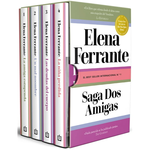 Estuche Saga DOS Amigas (La Amiga Estupenda / Un Mal Nombre / Las Deudas del Cuerpo / La Niña Perdida) / Neapolitan Nove, (Paperback)