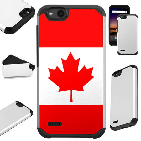 For ZTE Avid 557 / ZTE Tempo Go Case Hybrid TPU Fusion Phone Cover (Canada