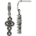 thumbnail image 4 of 14K/Silver Two-Tone Sterling Silver & 14K Five-Stone And Diamond Mother's Earring Semi-Mount (36 X 11) Made In Thailand -Jewelry By Sweet Pea, 4 of 4