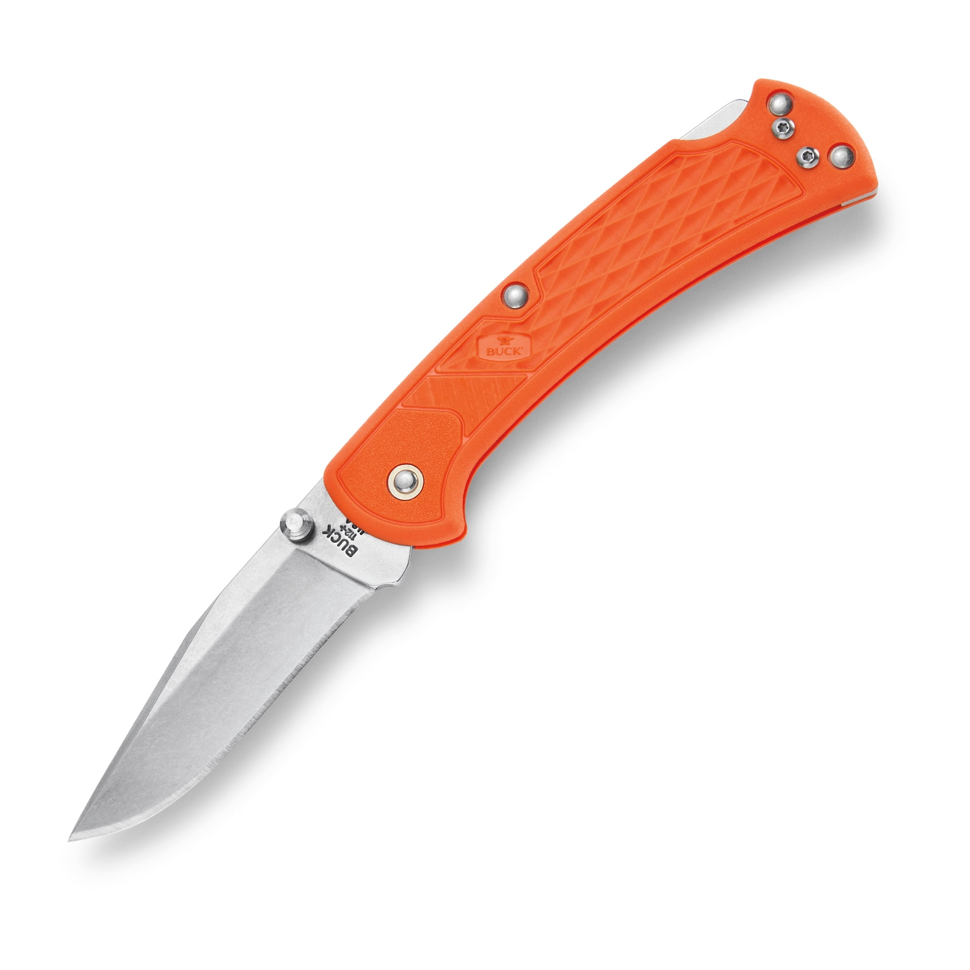 Buck Knives 112 Slim Select Folding EDC Knife, 3” Pocket Knife Blade, Orange, 2.5 oz