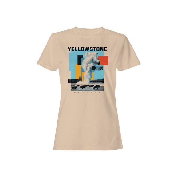 Yellowstone Geyser Art - Montana Women's T-shirt