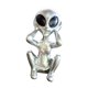 thumbnail image 4 of Estatua de extraterrestre, figura decorativa de resina, adorno de mesa para la entrada. No escuchar, 4 of 9
