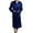 Blue, variant on Men's Long Sleeve Bathrobe Long Robe Satin Lightweight Valentine's Day Halloween Soft Spring V Neck Comfy Thin Pjs Blue XX-Large