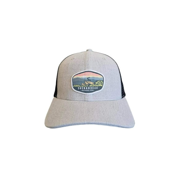 Shenandoah National Park Snapback Hat - Heather Grey on Black