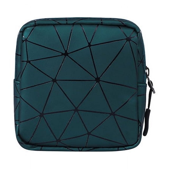 Bolsa de almacenamiento de toallas sanitarias, bolsa de cuero PU con forma de rombo, impermeable, bolsa de almacenamiento portátil, bolsa para tía, monedero de mano, bolsa pequeña