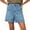 Blue, variant on Summer Women High Waisted Casual Denim Shorts Denim Shorts Wide Leg Shorts with Pockets