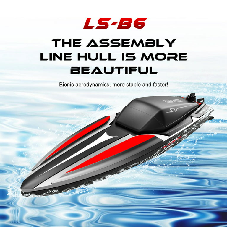 LoyGkgas New LS/RC B6 2.4G RC Bait Boat Remote Control Fishing Finder Ship  w/ 3 Battery 