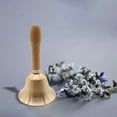 thumbnail image 5 of Solid Brass Hand Bell - Super Loud Traditional Call Bell for Home, Classroom, Wedding Ceremonies, Meditation & Events (7.5" with Wooden Handle), 5 of 7