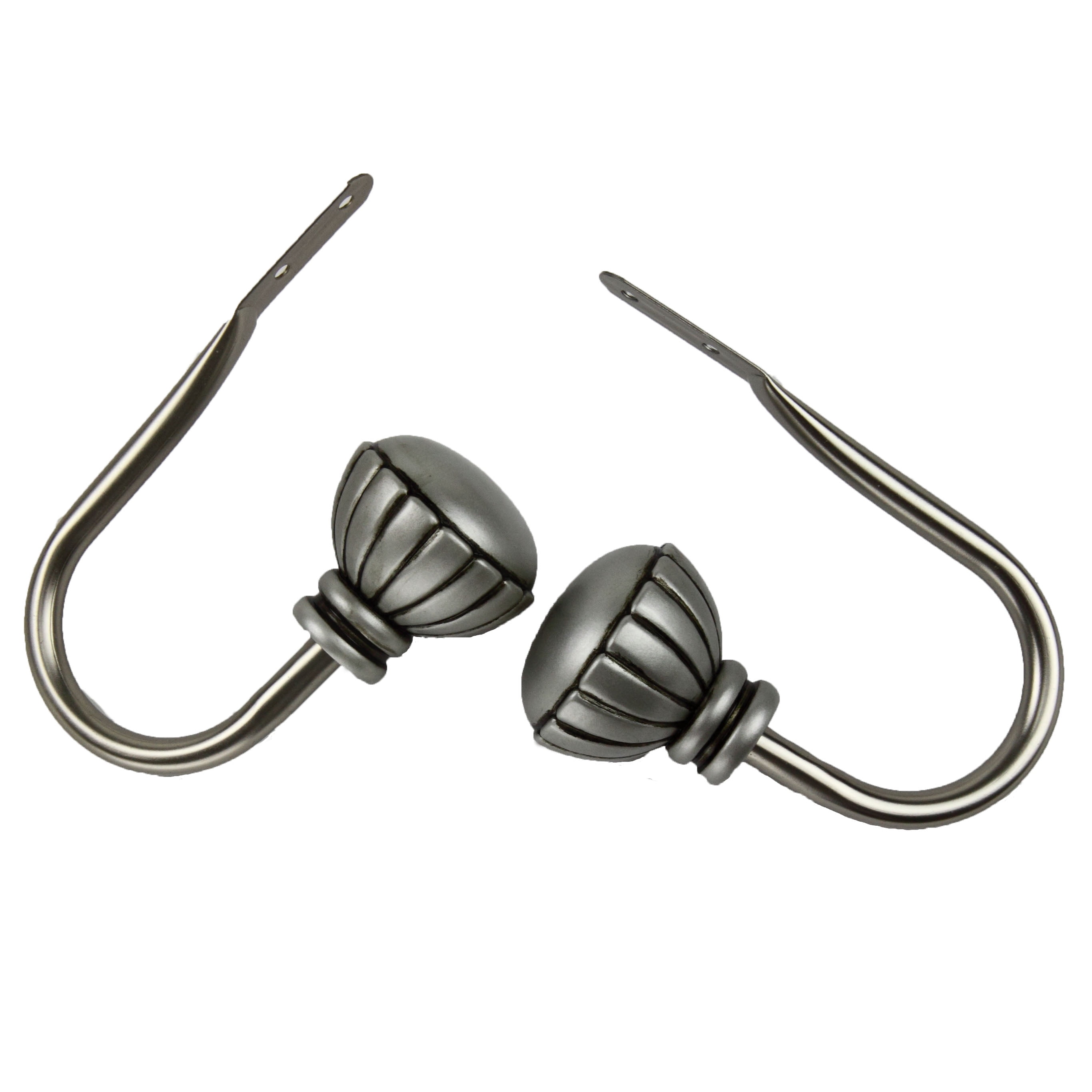 Bria Curtain Holdback Pair in Satin Nickel