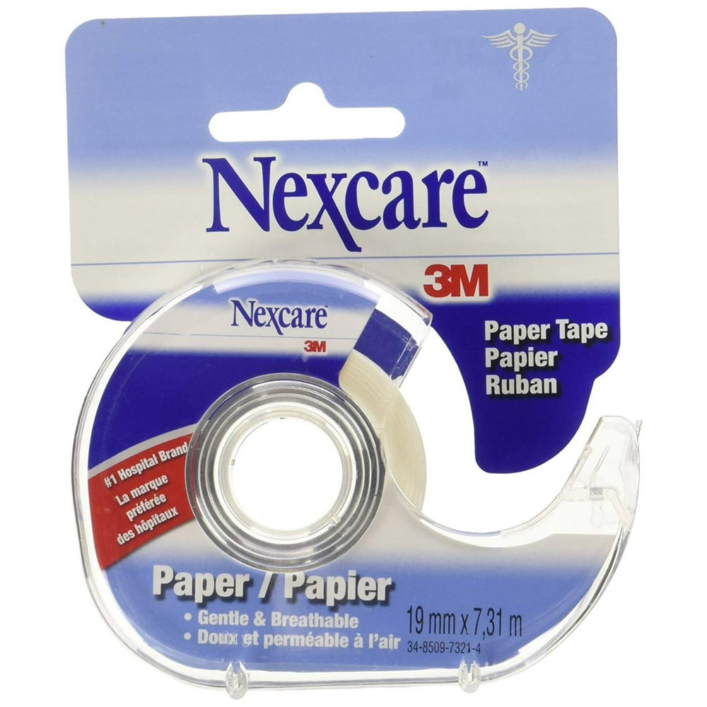Nexcare Gentle Paper First Aid Tape With Dispenser, 3/4 in x 8 yds