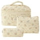 thumbnail image 1 of Bolsa de maquillaje, bolsa de cosméticos, bolsa de maquillaje grande para mujeres, juego de 3 bolsas de maquillaje acolchadas de algodón, bolsa de cosméticos de algodón floral, bolsa organizadora de v, 1 of 5