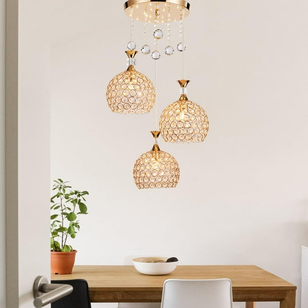 Chandelier American Brass Chandelier Retro Crystal Glass Pendant Lights  Aisle Entrance Chandelier Living Room Restaurant Hanging Lights,Modern LED  Chandelier : : Tools & Home Improvement