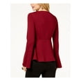 thumbnail image 2 of RACHEL ZOE $99 Womens New 1432 Burgundy Bell Sleeve Empire Waist Top S B+B, 2 of 2