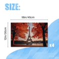 thumbnail image 2 of BaHomeck placemats Set of 4 rectangle Linen Cotton Placemats for Dining Table Washable Heat Resistant,18*12inch,Stunning Autumn Scene Of The Eiffel Tower In Paris, 2 of 4