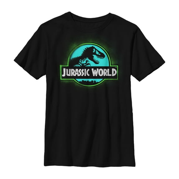 Boy's Jurassic World: Fallen Kingdom T. Rex Spray Paint Logo  Graphic Tee Black X Small