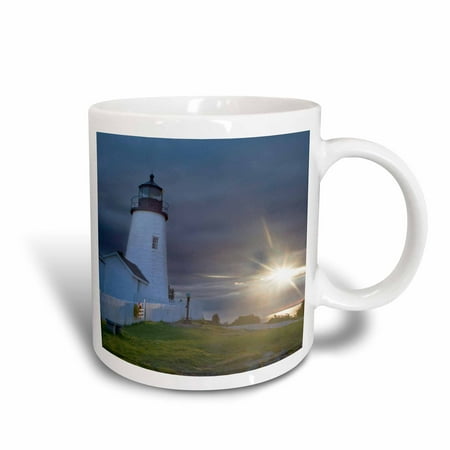 3dRose Sun, Pemaquid Point Lighthouse, New Harbor, Maine - US20 CHA0068 - Chuck Haney, Ceramic Mug, 11-ounce
