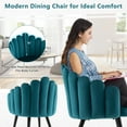 thumbnail image 5 of Costway Dining Chair Set of 2 Velvet Upholstered Modern Accent Arm Chairs Living Room Green, 5 of 10