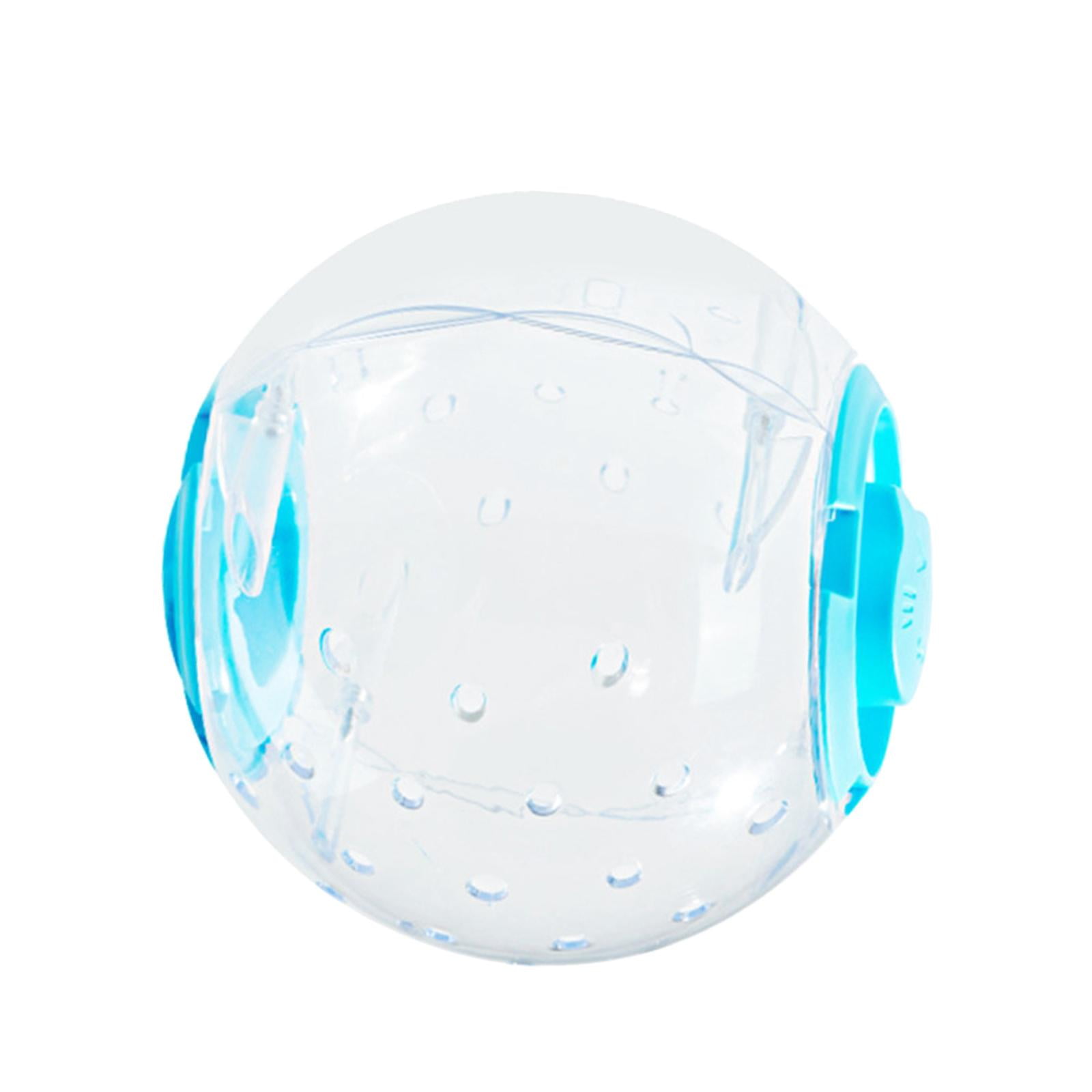 FITYLE 16cm Hamster Exercise Ball Gerbil Ball Wheel Clear Accessory Multipurpose Convenient Assemble Interactive Toy with Vent Holes blue
