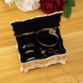 thumbnail image 3 of XYCCA Jewelry Box, Vintage Rectangular Jewelry Storage Box, Retro Metal Antique Enamel Gold Trim Rhinestone Trinket Storage Box Case White-0628, 3 of 5