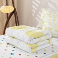 thumbnail image 5 of Erosebridal Lovely Hearts Zipper Full Size Comforter Sets with Fitted Sheet and 2 Pillowcases, Cute HeartZipper Bedding Set, Polka Dots Reversible, Pale Yellow, Polka Dots Reversible, 5 of 7