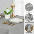 thumbnail image 5 of JIUZHEN Faux Linen Square Tablecloth - Wrinkle and Stain Resistant Washable Table Cloth for Kitchen Dining Room Holiday Table Cover for Dinner Picnic, Light Grey, 30 x 30 Inch, 5 of 8