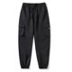 thumbnail image 4 of Pantalones largos estilo cargo para hombre, informales, holgados, con bolsillos y cordón, para ejercicio al aire libre, de poliéster., 4 of 7