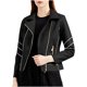thumbnail image 2 of Chaquetas y abrigos de piel sintética de manga larga sin capucha Chaqueta de piel fina de moda para mujer Abrigo corto Chaqueta de primavera y otoño Chaqueta de piel con capucha de manga larga Tops de, 2 of 6