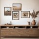 thumbnail image 2 of Marco de fotos de 8 x 10 con tapete, juego de 2 marcos de fotos Framhouse de 11 x 14 con textura de madera natural para galería de arte, decoración de escritorio para colgar en la pared, regalos, 2 of 8