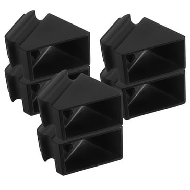 Stair Handrail Base Railing Guardrail Wrought Iron Black 5.00X3.30X3.30CM 6 Pcs