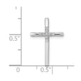 thumbnail image 2 of 14k White Gold Diamond Religious Faith Cross Chain Slide Pendant 20x13.5mm Wide Chain Necklace for Women and Men, 2 of 2