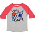 thumbnail image 3 of Inktastic 4th of July Red, White and Blue Sweetie Cupcakes and Stars Boys or Girls Toddler T-Shirt, 3 of 5