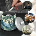 thumbnail image 4 of Yayeee Ashtray with Lid for Cigarette Smokeless Stainless Steel Home Ash Holder, Retro Tree, 4 of 7