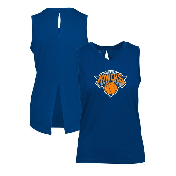 Women's Levelwear Blue New York Knicks Paisley Core V-Neck Tank Top