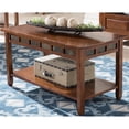 thumbnail image 3 of Leick Furniture Rustic Slate Rectangular Wood Coffee Table in Rustic Oak, 3 of 6