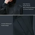 thumbnail image 4 of Cindy's Tape Black Fashion Waterproof Hooded EVA Rain Coat (Unisex M), 4 of 8
