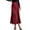 Wine, variant on GEWSEY Skirts for Women Jacquard High Waist Skirt Black Elegant Midi Skirt Satin (Blue, L)