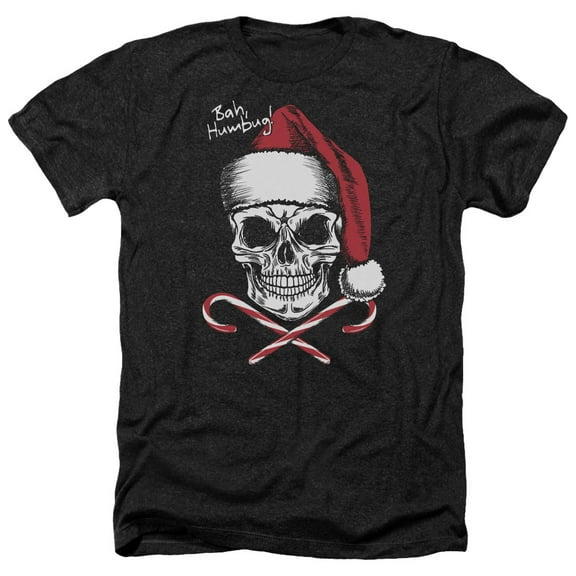 - Skull Bah Humbug - Heather Short Sleeve Shirt - Large