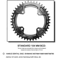thumbnail image 3 of 104bcd 42t Oval Round Chainring For Road Bike, Mtb, Bmx And Mountain Bike, 3 of 5