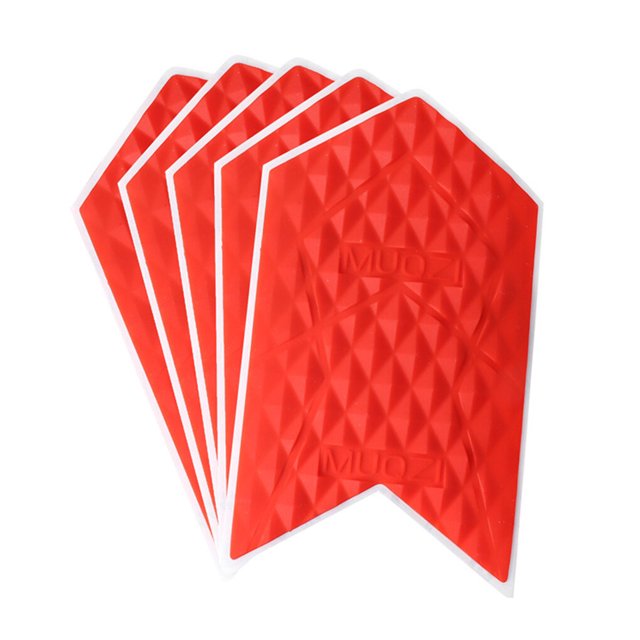 5 Pieces Bike Stickers Bicycle Frame Guard Durable Waterproof Mountain Cycling Decals with Import Adhesive Strip Rhombus Pattern Large Red 5 Pieces